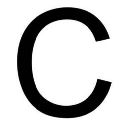 PROTEC.class Grossbuchstabe PZBC C schwarz H120mm