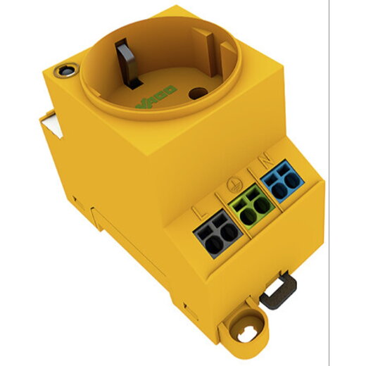 WAGO Schaltschrank-Steckdose zur Tragschienen- Schraubmontage