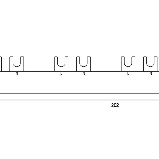 Doepke DAFDD-Sammelschiene Gabel 2polig 10qmm