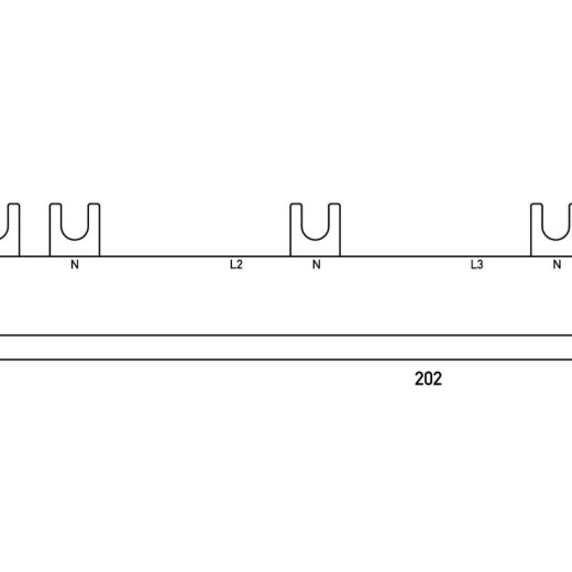 Doepke DAFDD-Sammelschiene Gabel 4polig 10qmm