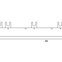 Doepke DAFDD-Sammelschiene Gabel 4polig 10qmm