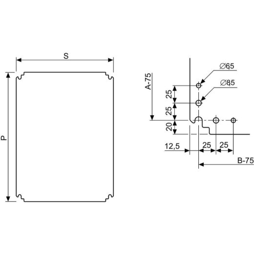 Schneider Electric Montageplatte Isolierende H 300 x B 250mm aus Bakelit NSYMB3025