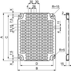 Schneider Electric Platten Perforierte Monoblock...