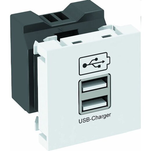 OBO USB Ladegerät MTG-2UC2.1 RW1 mit 2.1 A reinweiß