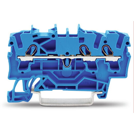 WAGO 3 Leiter Durchgangsklemme 2002-1304 TOPJOB S 2,5qmm blau