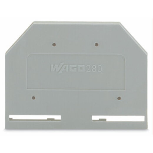 WAGO Abschlussplatte u. Zwischenplatte 280-301 grau