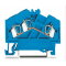 WAGO 3 Leiter Durchgangsklemme 280-651 2,5qmm blau