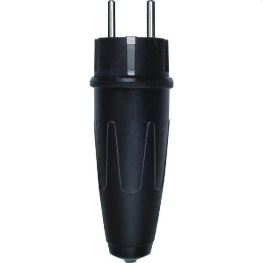 Merten SCHUKO-Vollgummistecker 123551 schwarz