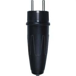 Merten SCHUKO-Vollgummistecker 123551 schwarz