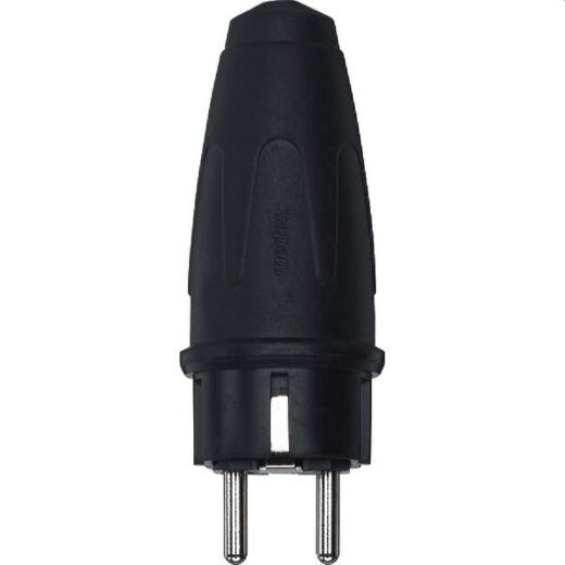 Merten SCHUKO-Gummistecker 122151 schwarz