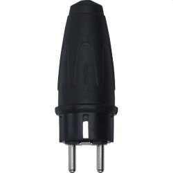 Merten SCHUKO-Gummistecker 122151 schwarz