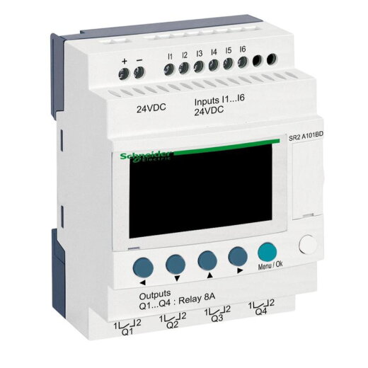 Schneider Electric Modul Kompakt Zelio Logic 10 E/A 24V DC o. Uhr SR2A101BD
