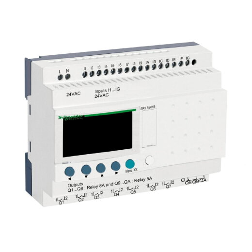 Schneider Electric Modul Modular Zelio Logic 24 E/A 24V AC Uhr SR3B261B