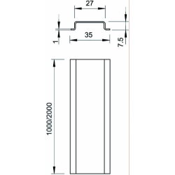 OBO Hutschiene 2069 2000x35x7,5 ungelocht