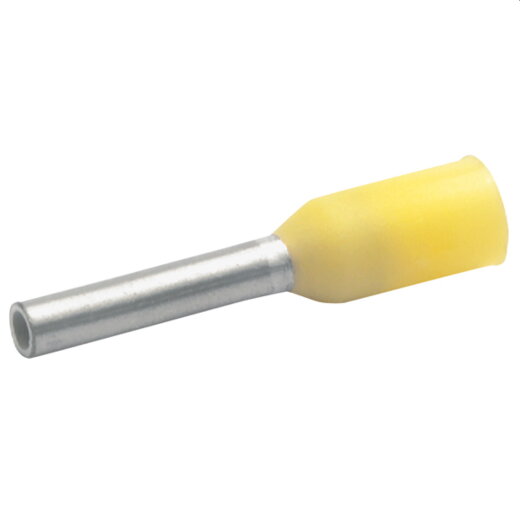 Klauke Aderendhülse n. DIN 0,25qmm 8mm hellgelb VZ isoliert 1678