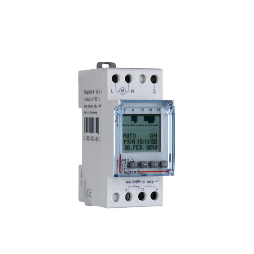 Legrand Zeitschaltuhr 412634 D21s Wochen 1Kanal 230V AC