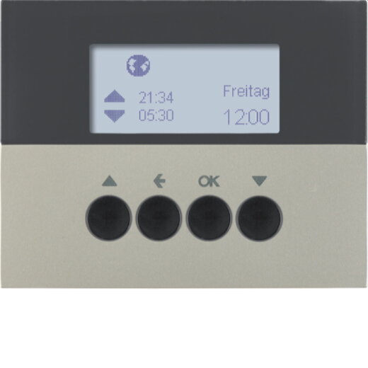 Berker Jalousie-Schaltuhr 85741173 edelstahl lackiert 85741173