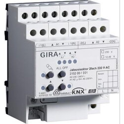 Gira Jalousieaktor 215200 KNX/EIB Jalousie 2ach 230VAC REG