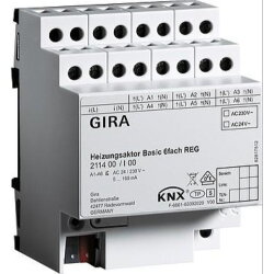 Gira Aktor 211400 KNX/EIB Heizung 6fach REG