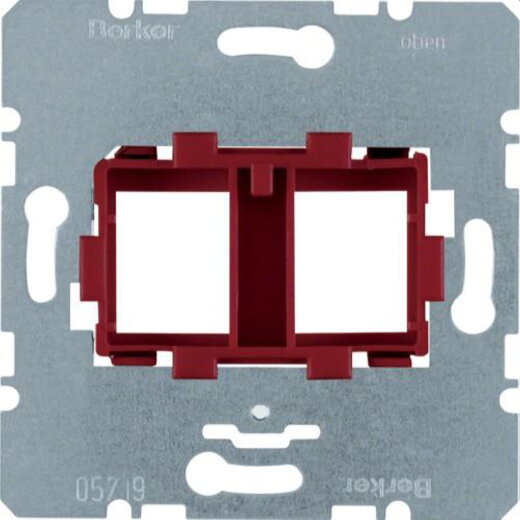 Berker Tragplatte M3454101 2fach mit roter Aufnahme