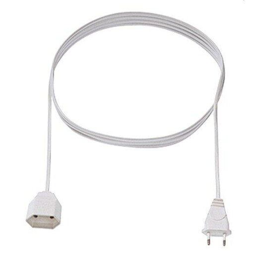 Bachmann Verlängerungskabel 233.286 H03VVH2-F 2x0,75 5,0m weiss