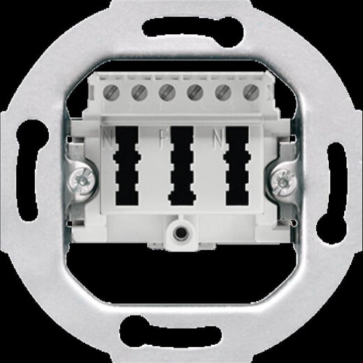 Jung TAE-Anschlussdose, alpinweiß TAE3X6NFNUPO