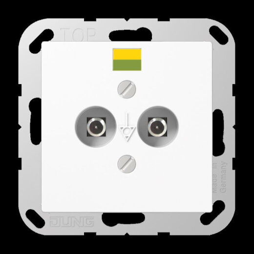 Jung Potentialausgleich-Steckdose, Duroplast, Serie AS/A, alpinweiß A565-2WW