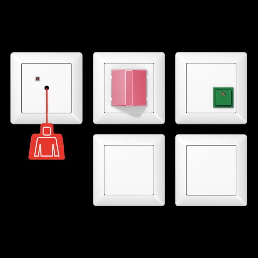Jung Notrufset mit USV, Serie AS, alpinweiß NRSAS0834-2WW