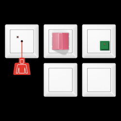 Jung Notrufset mit USV, Serie AS, alpinweiß...