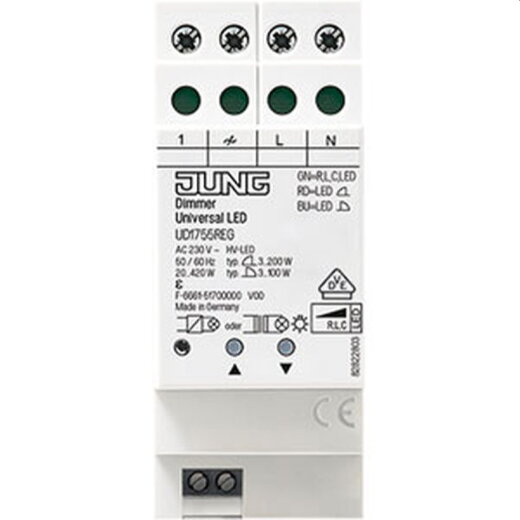 Jung Dimmer Universal LED, mit Nebenstelleneingang, REG UD1755REG