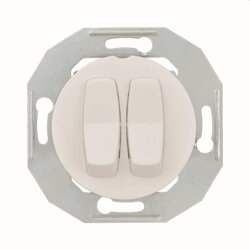 ELSO Doppelwechselschalter WDE011026 mit Zentralplatte ws...