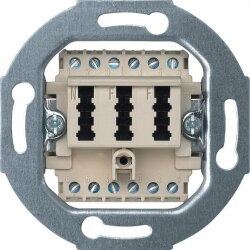 Merten Anschlussdose 465226 TAE 3fach 2x6/6 NF/F weiss