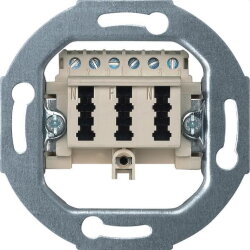 Merten Anschlussdose 465236 TAE 3fach 3x6 NFN weiss