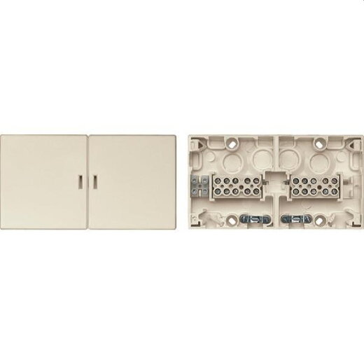 Merten Geräteanschlussdose 521044 mit Dreierteilung UP+AP polarweis