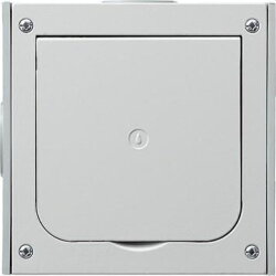 Gira Einbaudose 011800 Leergehaeuse UP m. Klappd. Alu