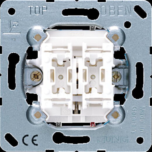 Jung Jalousietaster 1-pol. (1 Antrieb), 10 A 250 V ~, UP 539VU