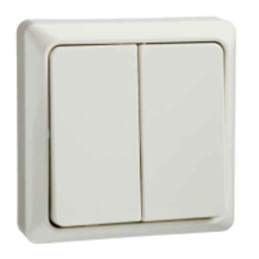 ELSO Doppeltaster 506250 42V/1A AP RENOVIERUNG perlweiß