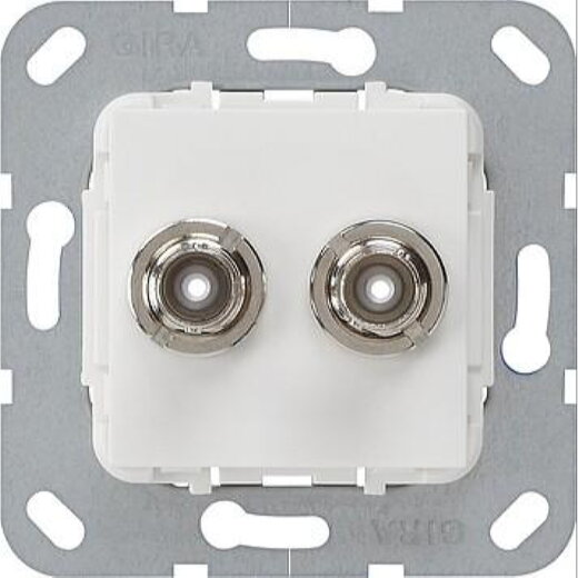 Gira Anschluss 563003 BNC 2fach reinweiss