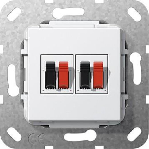 Gira Anschluss 569303 Einsatz 2fach reinweiss