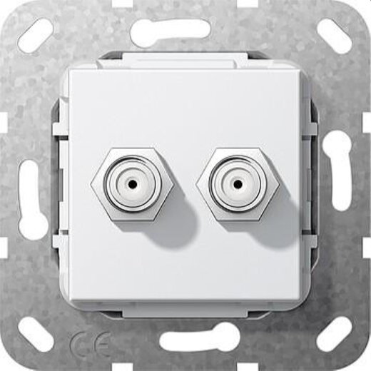 Gira Buchse 565103 Einsatz 2f Kupplung reinweiss