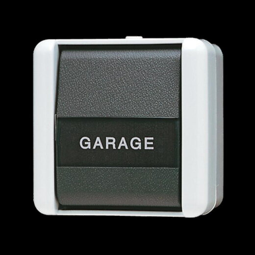 Jung Taster, 1-pol. Schließer 250 V ~, mit Schriftfeld, IP 44, WG 800 831NAW