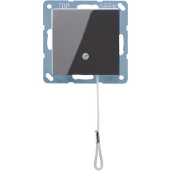 Jung Zug-Wechselschalter, Serie A, schwarz A506BFNUZSW