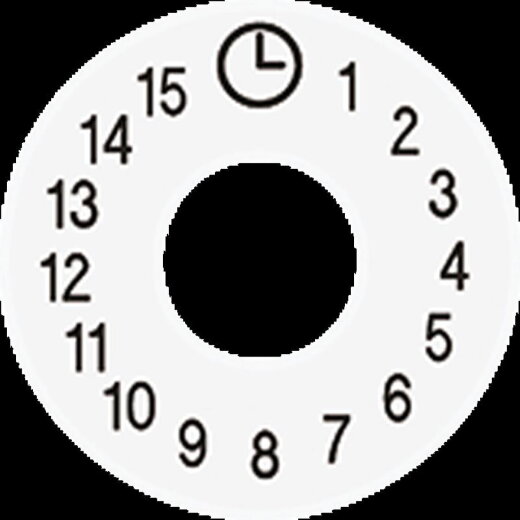 Jung Skalenscheibe, Symbole 1...15, alpinweiß SKS11015WW