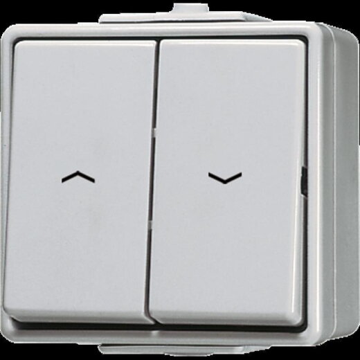 Jung Jalousie-Wippschalter, 1-pol. (1 Antrieb), AX 250 V ~, IP 44, WG 600 609VW
