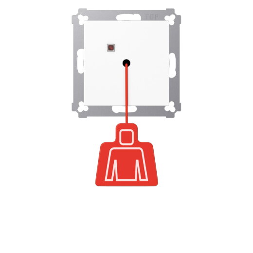 Jung Notrufsystem Zugtaster, Serie AS, alpinweiß NRSAS0834ZTWW