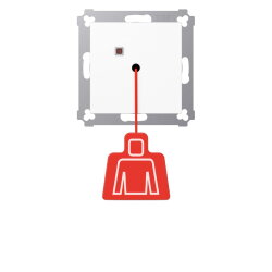 Jung Notrufsystem Zugtaster, Serie AS, alpinweiß...