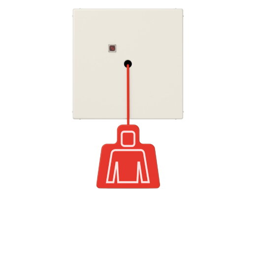 Jung Notrufsystem Zugtaster, Serie LS, weiß NRSLS0834ZT