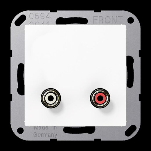 Jung Multimedia-Anschlusssystem Cinch Audio, Serie AS/A, alpinweiß MAA1021WW