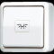 Jung Taster, 1-pol. Wechsler mit N-Klemme, 10 A 250 V ~, AP 600, alpinweiß 633AWW