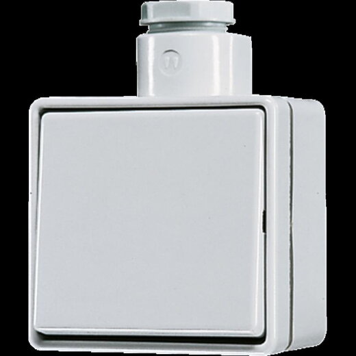 Jung Wippschalter, Universal Aus-Wechsel, 10 AX 250 V ~, IP 44, WG 600 606W-1
